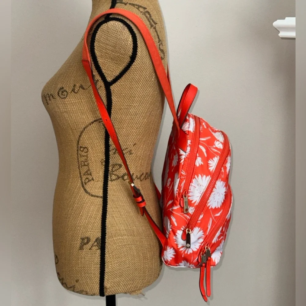 kate spade Orange and White Floral Backpack